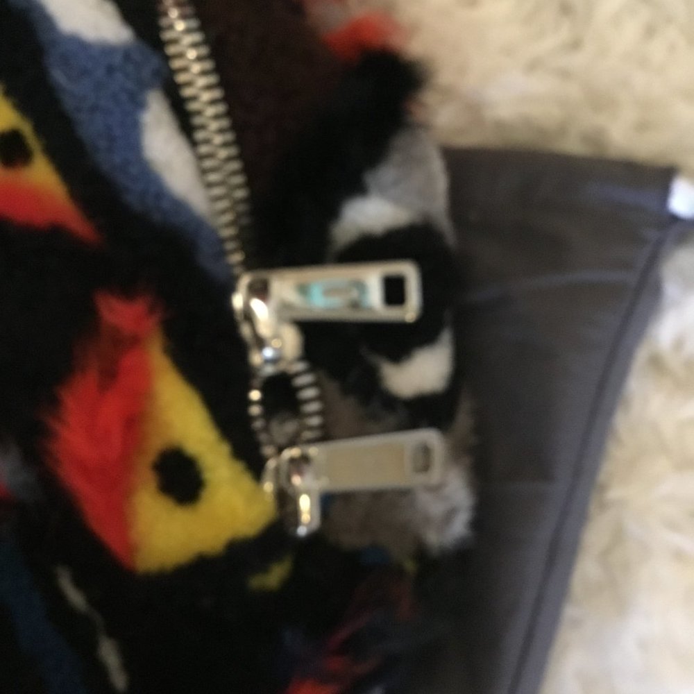 Fendi Shearling Patchwork Monster Eyes Backpack U… - image 3